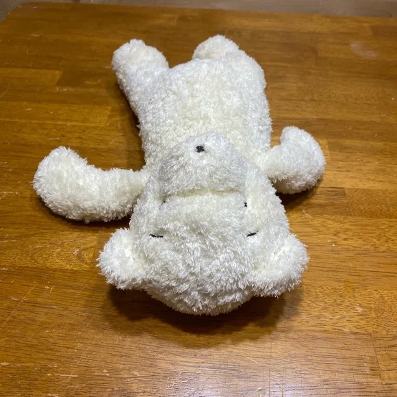 Pottery Barn Kids Fuzzy White My First Bear Plush Teddy 14” Toy PBK